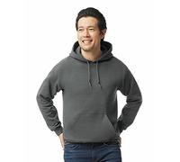 GILDAN Men's Gildan Men's Fleece Sweatshirt, Style G18500 Hooded Sweatshirt, Charcoal, M UK