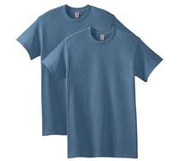 GILDAN Men's Gildan Men's Heavy Cotton T-shirt, Style G5000, 2-pack Shirt, Indigo Blue (2-pack), L UK