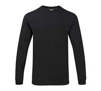 GILDAN Mens Hammer Heavyweight Long Sleeve T Shirt (4XL) (Black)