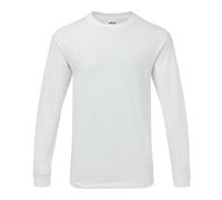 Gildan Men's Hammer Heavyweight Long Sleeve T-Shirt in White | Size: 4XL Gildan White 4XL