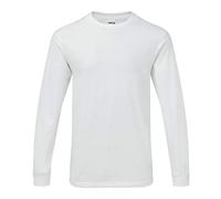 GILDAN Mens Hammer Heavyweight Long Sleeve T-Shirt (L) (White)