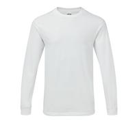 (2XL, White) Gildan Mens Hammer Heavyweight Long Sleeve T-Shirt