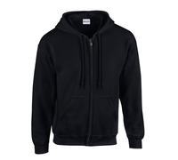 (M, Black) Gildan Mens Heavy Blend Full Zip Hoodie