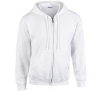 Gildan Men's Heavy Blend Full Zip Hoodie in White | Size: 2XL Gildan White 2XL