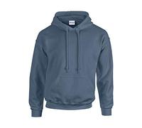 Gildan Men's Heavyweight Hooded Sweatshirt, Indigo Blue, Indigo-blue, XXL