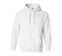 Gildan Mens Heavy Blend Hooded Sweatshirt, White, L