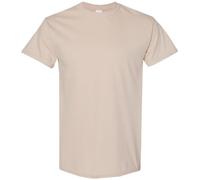 (M, Sand) Gildan Mens Heavy Cotton Short Sleeve T-Shirt (Pack Of 5)
