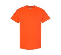 (M, Orange) Gildan Mens Heavy Cotton Short Sleeve T-Shirt (Pack Of 5)