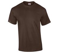 Gildan Mens Heavy Cotton Short Sleeve T-Shirt (S) (Dark Chocolate)