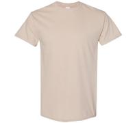 Gildan Men's Heavy Cotton Short-Sleeved T-Shirt in Light Sand | Size: Large Gildan Light Sand L