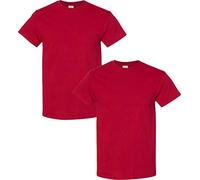 Gildan Men's Heavy Cotton T-Shirt, Style G5000, 2-Pack MED-AntiqueCherry, Antique Cherry Red