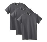 Gildan Men's Heavy Cotton T-Shirt, Style G5000, Multipack, Dark Grey (Pack of 3), L