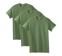 Gildan Men's Heavy Cotton T-Shirt, Style G5000, Multipack, Military Green (3-Pack), XL (Pack of 3)