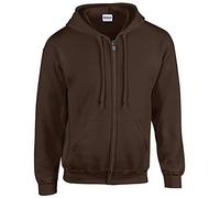 GILDAN Men's Hooded Long Sleeve Sweatshirt - Brown - Braun (Dark Chocolate) - Large