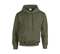 Gildan Mens Hooded Pullover Adult 50/50. Hooded Sweat/18500, Plain - Green - Large