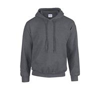 Gildan Mens Hooded Pullover Adult 50/50. Hooded Sweat/18500, Plain - Grey - Large