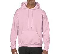 GILDAN Adult 50/50. Hooded Sweat/18500, Plain, Light Pink, M