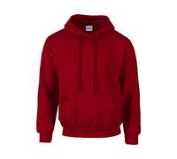 Gildan Men's Hooded Pullover Adult 50/50. Hooded Sweat/18500, Plain - Red - X-Large