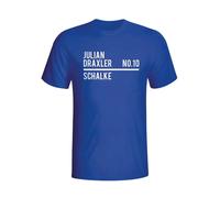 Gildan Men's Julian Draxler Schalke Squad T-Shirt (blue) in Blue | Size: Medium Gildan Blue M