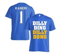 Gildan Men's Leicester Claudio Ranieri Dilly Ding T-Shirt (Ranieri 1) - Blue | Size: XL Gildan Blue XL