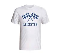 Gildan Men's Leicester Waving Flags T-Shirt (white) in White | Size: Large Gildan White L