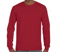 Gildan Men's Long Full Sleeve T-Shirt Classic Crew Neck Casual Heavy Cotton TOP