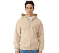 (3XL, Sand) Gildan Mens Midweight Soft Touch Full Zip Hoodie