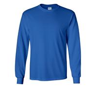 Gildan Mens Plain Crew Neck Ultra Cotton Long Sleeve T-Shirt BC477