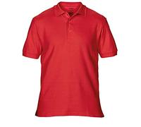 Gildan Mens Premium Cotton Sport Double Pique Polo Shirt (XL) (Red)