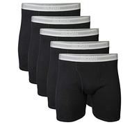 Gildan Men's Regular Leg Boxer Briefs, Multipack, Black (5-Pack), XL (Pack of 5)