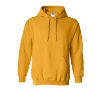 Gildan Men's Rib Knit Pouch Pocket Hooded Sweatshirt Gold