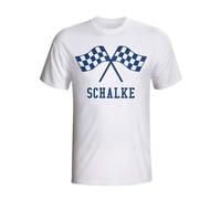Gildan Men's Schalke Waving Flags T-Shirt (white) in White | Size: Medium Gildan White M