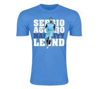 Gildan Men's Sergio Aguero Man City Legend T-Shirt (Sky Blue) in Blue | Size: Large Gildan Blue L