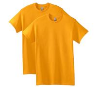 Gildan Heavy Cotton T-Shirt, Style G5000, Multipack, Gold (2-Pack), L (Pack of 2)