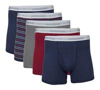 Gildan Men's Short Leg Boxer Briefs, Multipack, Mixed Blue (5-Pack), Medium (Pack of 5)