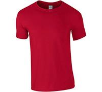 Gildan Mens Short Sleeve Soft-Style T-Shirt (S) (Cherry Red)