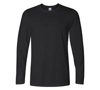 GILDAN Men's Soft Style L/Sleeve T Shirt, Black, M UK