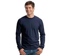 GILDAN Men's Soft Style L/Sleeve T Shirt, Blue (Navy), M UK