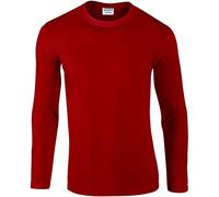 Gildan Men's Soft Style L/Sleeve T-Shirt, Red, XX-Large