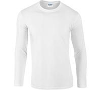 Gildan Men's Soft Style L/Sleeve T-Shirt, White, XX-Large