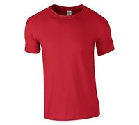 Gildan Mens Soft Style Ringspun T Shirt (4XL) (Red)