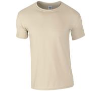 (4XL, Sand) Gildan Mens Soft Style Ringspun T Shirt
