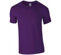 (3XL, Purple) Gildan Mens Soft Style Ringspun T Shirt