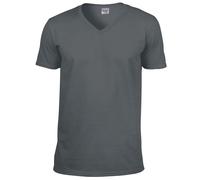Gildan Men's Soft Style V-Neck Short Sleeve T-Shirt in Charcoal | Size: 2XL Gildan Charcoal 2XL