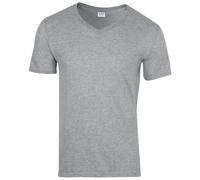 Gildan Men's Soft Style V-Neck T-Shirt, Rs Sport Grey, XX-Large