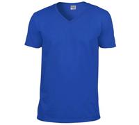 Gildan Men's Soft Style V-Neck T-Shirt, Blue (Royal), XX-Large