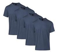 Gildan Men's Softstyle CVC Short Sleeve T-Shirt, Style G67000/G64000cvc, Multipack, Navy Mist, M (Pack of 4)
