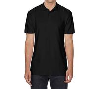 Gildan Men's SoftStyle Double Pique Polo Shirt in Black | Size: 4XL Gildan Black 4XL