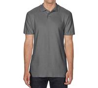 Gildan Men's SoftStyle Double Pique Polo Shirt in Charcoal | Size: 4XL Gildan Charcoal 4XL