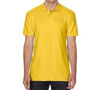 Gildan Men's SoftStyle Double Pique Polo Shirt in Yellow | Size: 4XL Gildan Yellow 4XL